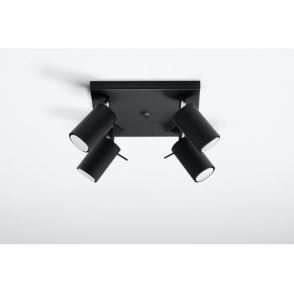 Brilagi -  LED-Strahler ASMUS 4xGU10/7W/230V schwarz