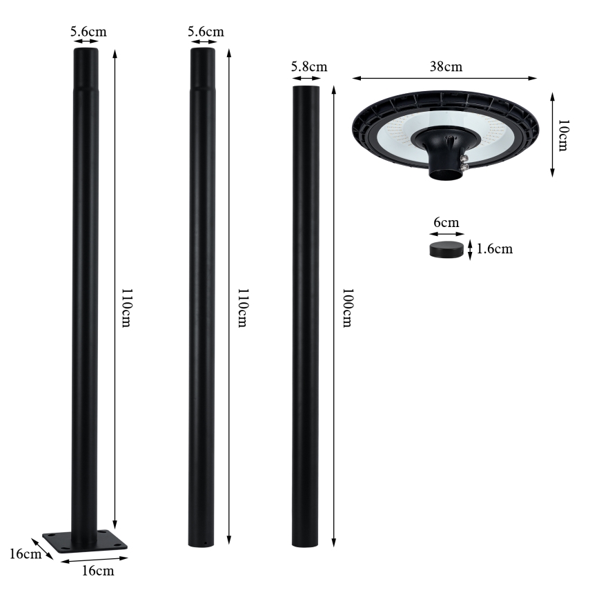 Brilagi - LED Straßenlampe URBANSPARK LED/120W/230V schwarz IP65