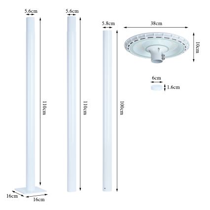 Brilagi - LED Straßenlampe URBANSPARK LED/120W/230V weiß IP65