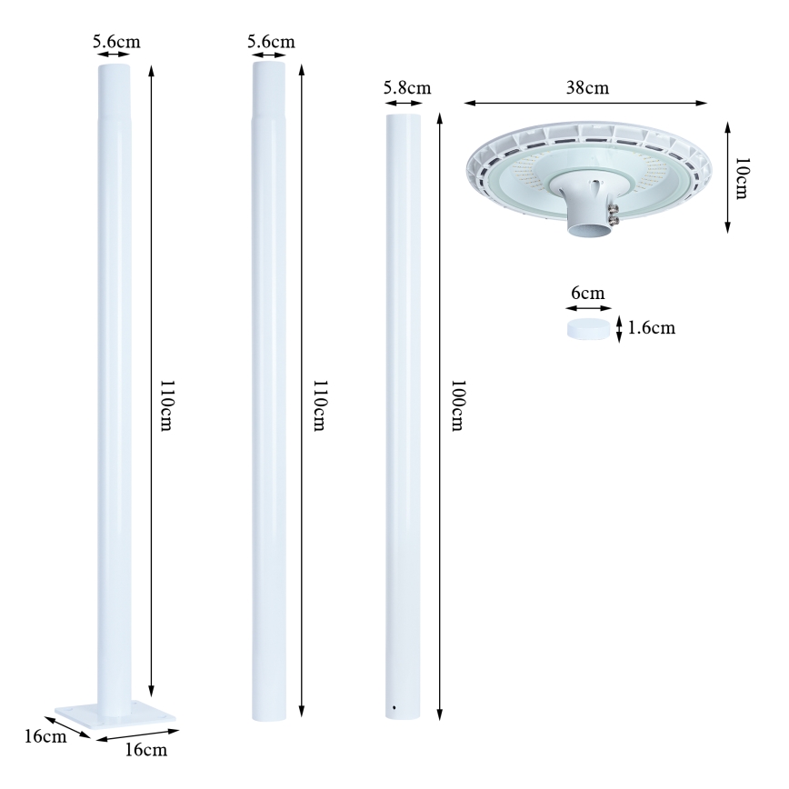 Brilagi - LED Straßenlampe URBANSPARK LED/120W/230V weiß IP65