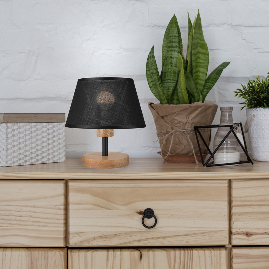 Brilagi - LED Tischleuchte ANTHONY 1xE14/40W/230V Eiche/schwarz