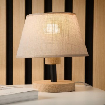 Brilagi - LED Tischleuchte ANTHONY 1xE27/60W/230V Eiche/beige