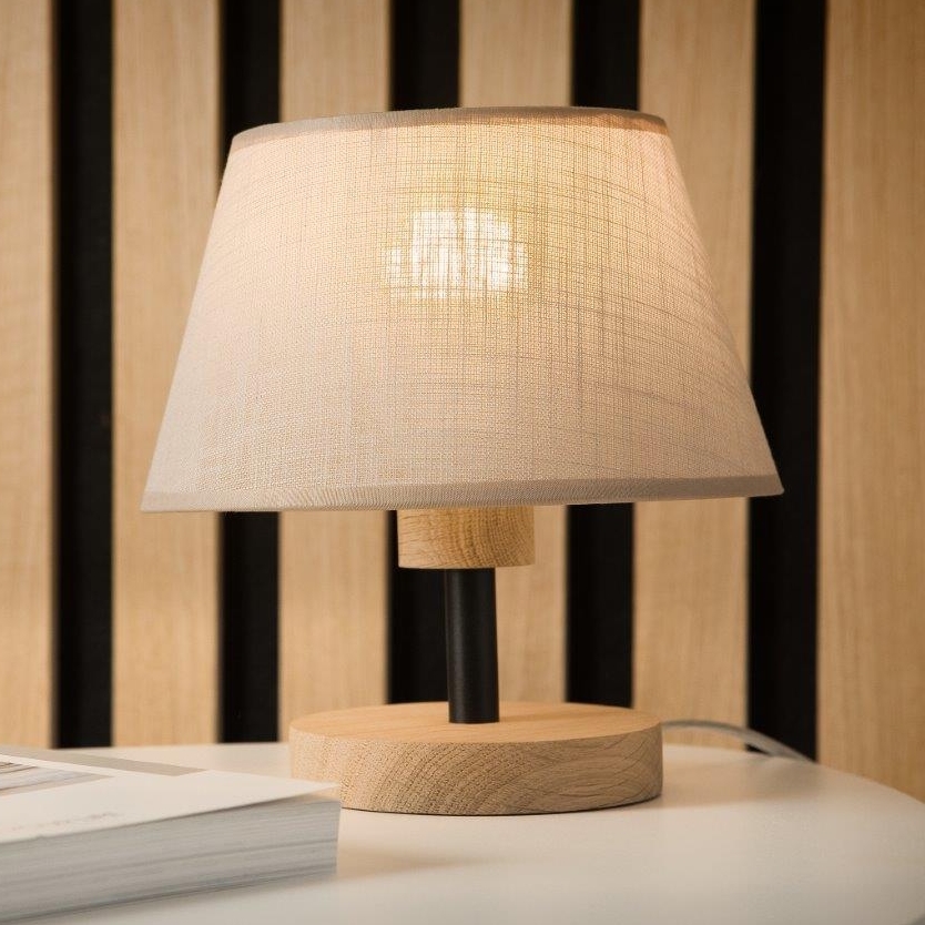Brilagi - LED Tischleuchte ANTHONY 1xE27/60W/230V Eiche/beige
