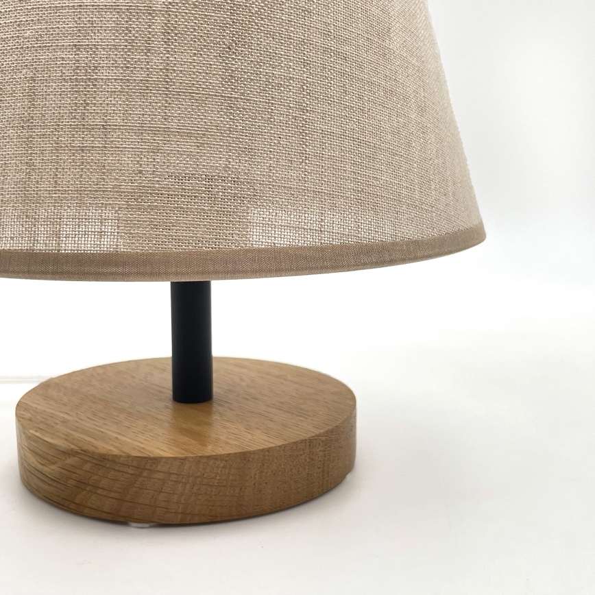 Brilagi - LED Tischleuchte ANTHONY 1xE27/60W/230V Eiche/beige