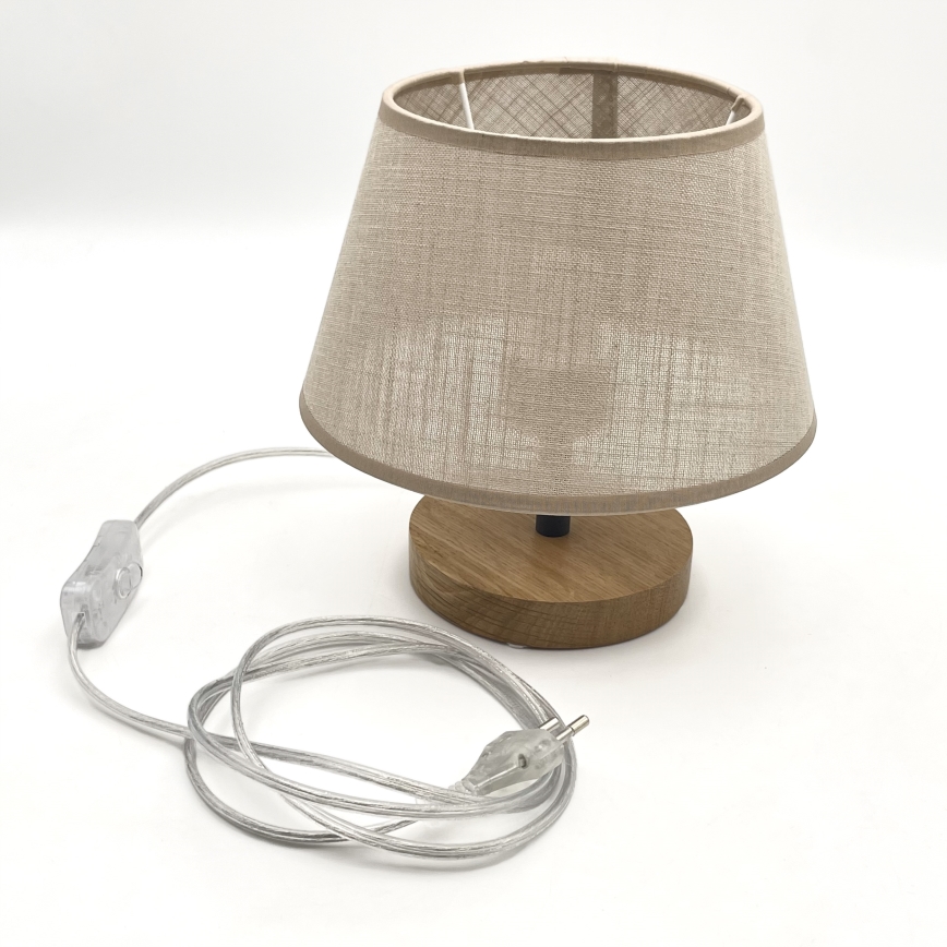 Brilagi - LED Tischleuchte ANTHONY 1xE27/60W/230V Eiche/beige