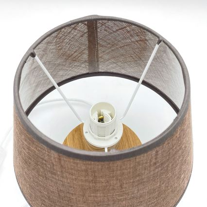 Brilagi - LED Tischleuchte ANTHONY 1xE27/60W/230V Eiche/braun