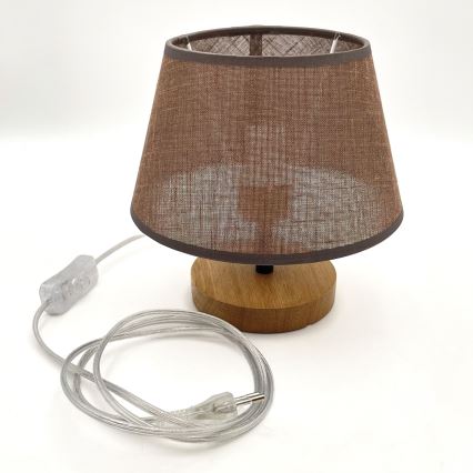 Brilagi - LED Tischleuchte ANTHONY 1xE27/60W/230V Eiche/braun