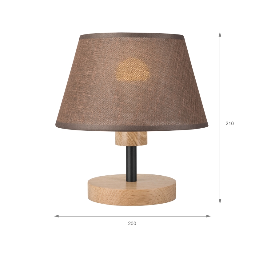 Brilagi - LED Tischleuchte ANTHONY 1xE27/60W/230V Eiche/braun