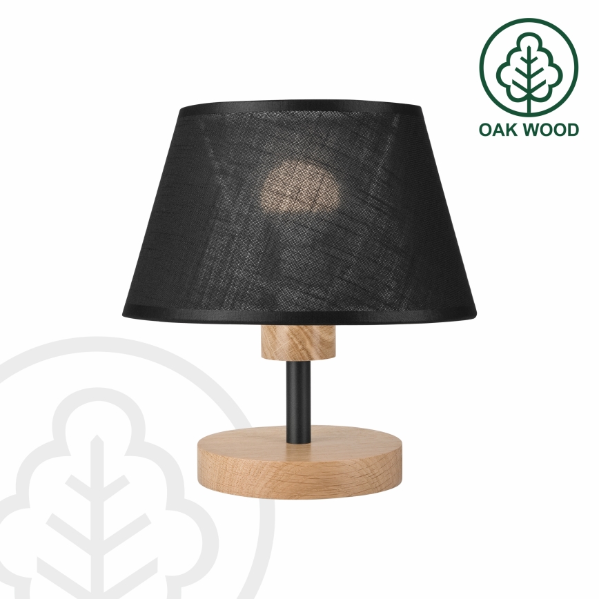 Brilagi - LED Tischleuchte ANTHONY 1xE27/60W/230V Eiche/schwarz