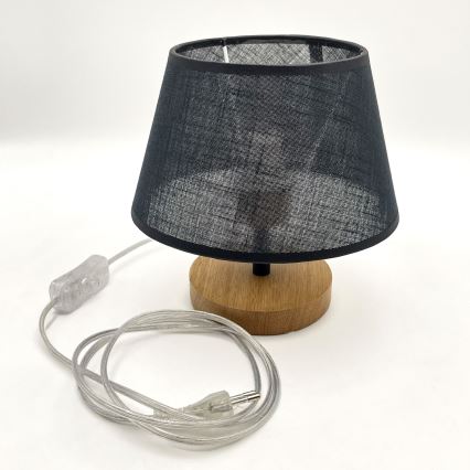 Brilagi - LED Tischleuchte ANTHONY 1xE27/60W/230V Eiche/schwarz