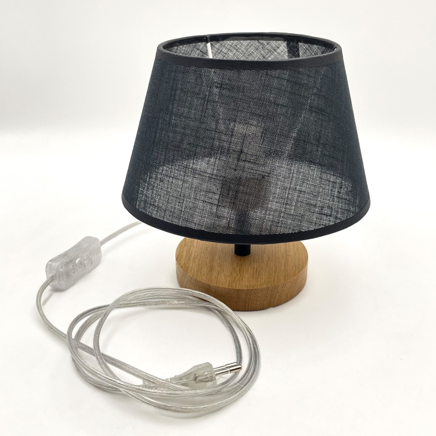 Brilagi - LED Tischleuchte ANTHONY 1xE27/60W/230V Eiche/schwarz
