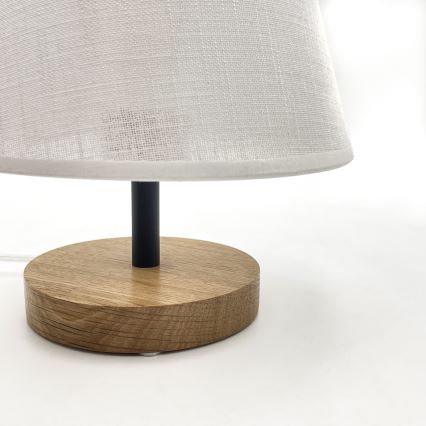 Brilagi - LED Tischleuchte ANTHONY 1xE27/60W/230V Eiche/weiß