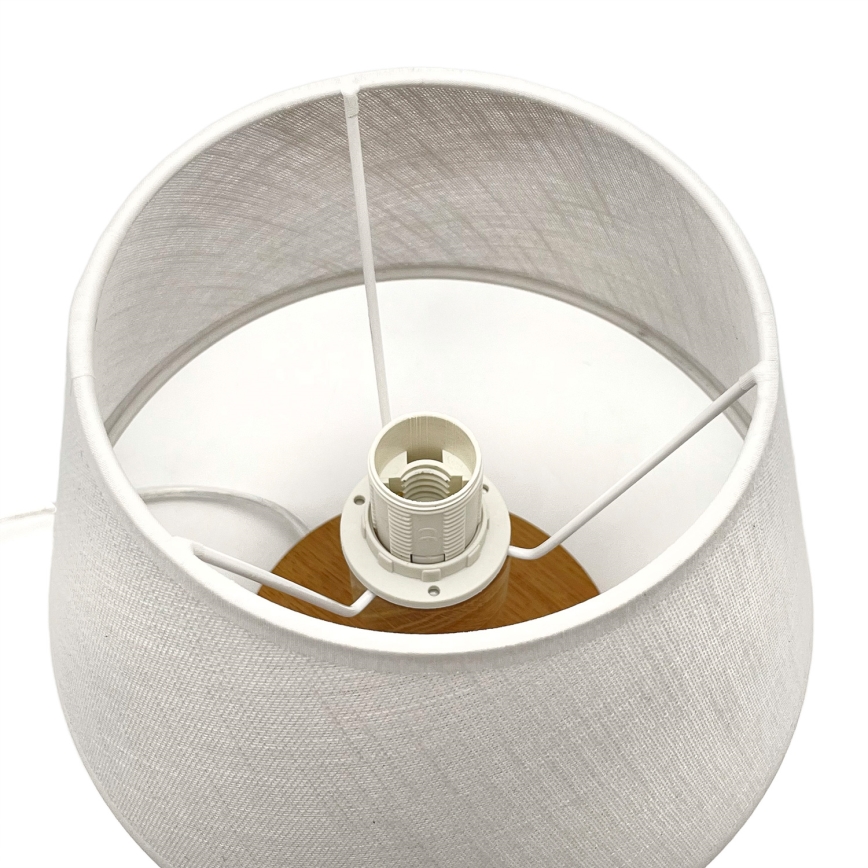 Brilagi - LED Tischleuchte ANTHONY 1xE27/60W/230V Eiche/weiß
