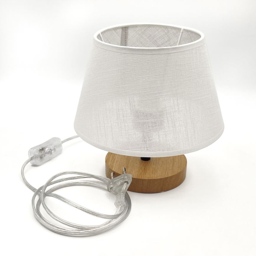 Brilagi - LED Tischleuchte ANTHONY 1xE27/60W/230V Eiche/weiß