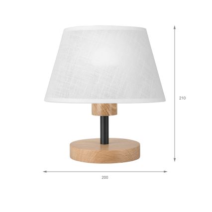 Brilagi - LED Tischleuchte ANTHONY 1xE27/60W/230V Eiche/weiß