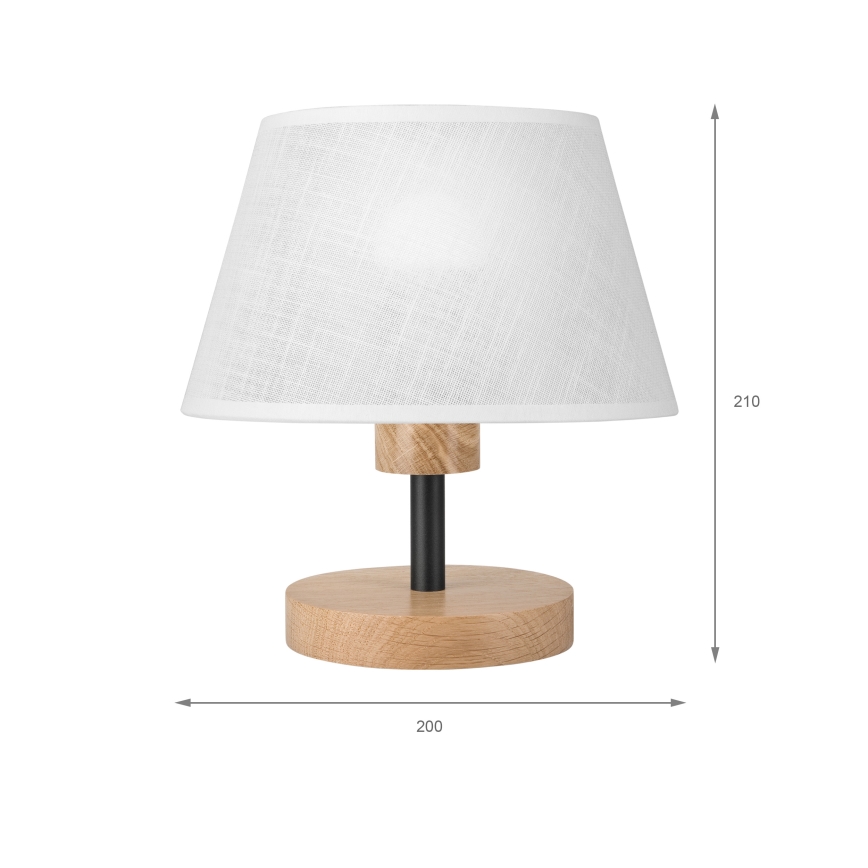 Brilagi - LED Tischleuchte ANTHONY 1xE27/60W/230V Eiche/weiß