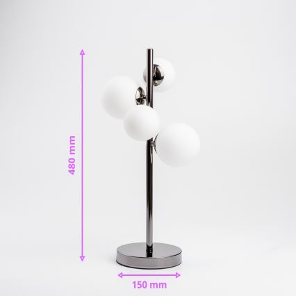 Brilagi - LED-Tischleuchte MILLA 4xG9/3W/230V glänzendes Chrom/weiß