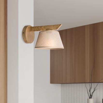 Brilagi - LED  Wandleuchte ANTHONY 1xE14/40W/230V Eiche/beige
