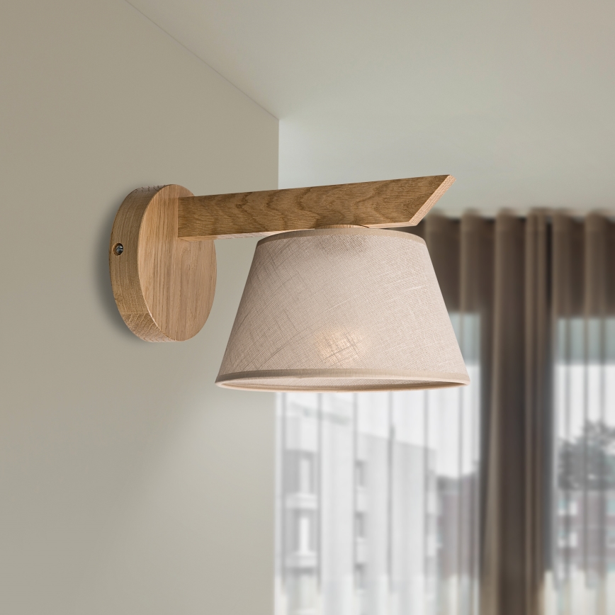 Brilagi - LED  Wandleuchte ANTHONY 1xE14/40W/230V Eiche/beige