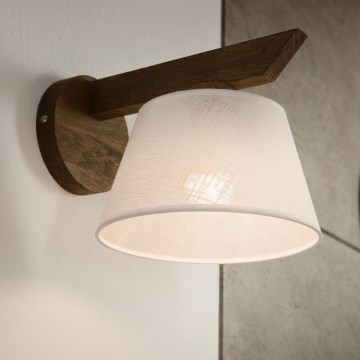 Brilagi - LED Wandleuchte ANTHONY 1xE14/40W/230V Eiche Nussbaum/Weiß