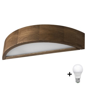 Brilagi - LED Wandleuchte CARVALHO 1xE27/60W/230V Eiche Nussbaum