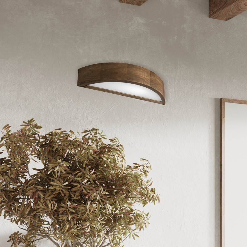 Brilagi - LED Wandleuchte CARVALHO 1xE27/60W/230V Eiche Nussbaum