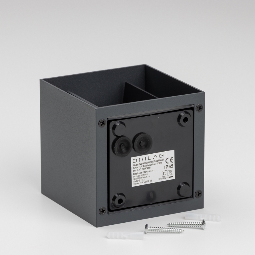 Brilagi - LED-Wandleuchte für den Außenbereich CUBE LED/6W/230V anthrazit IP54