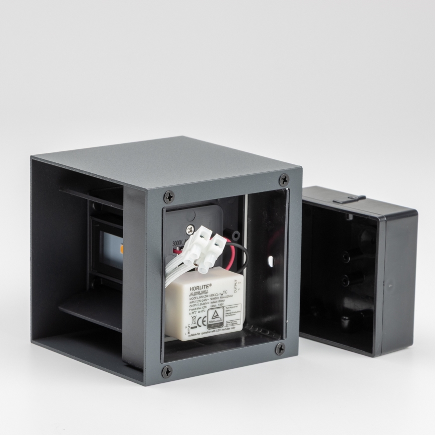 Brilagi - LED-Wandleuchte für den Außenbereich CUBE LED/6W/230V anthrazit IP54