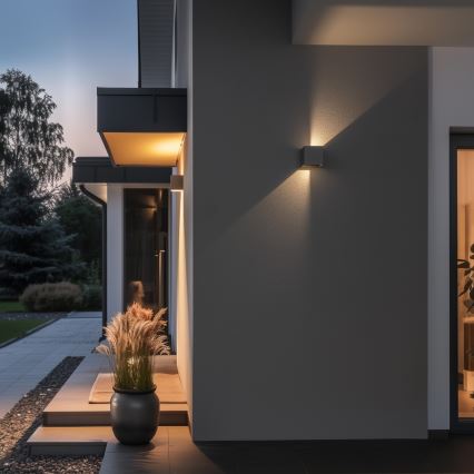 Brilagi - LED-Wandleuchte für den Außenbereich CUBE LED/6W/230V grau IP54