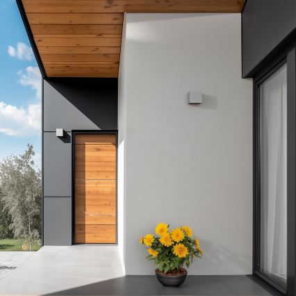 Brilagi - LED-Wandleuchte für den Außenbereich CUBE LED/6W/230V grau IP54