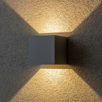 Brilagi - LED-Wandleuchte für den Außenbereich CUBE LED/6W/230V grau IP54