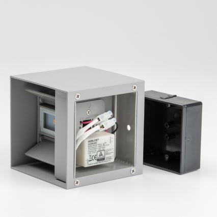 Brilagi - LED-Wandleuchte für den Außenbereich CUBE LED/6W/230V grau IP54