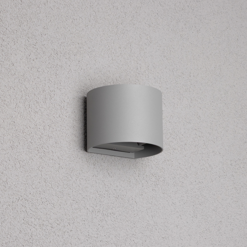 Brilagi - LED-Wandleuchte für den Außenbereich RONDO LED/6W/230V grau IP54