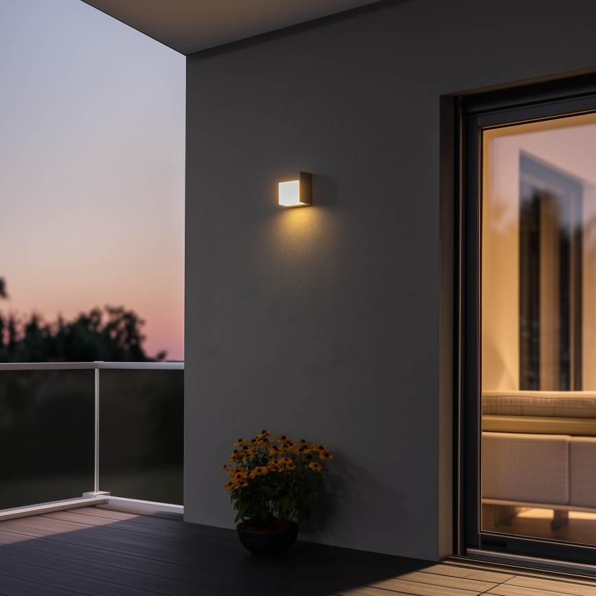 Brilagi - LED-Wandleuchte für den Außenbereich TERNI LED/12W/230V grau IP44