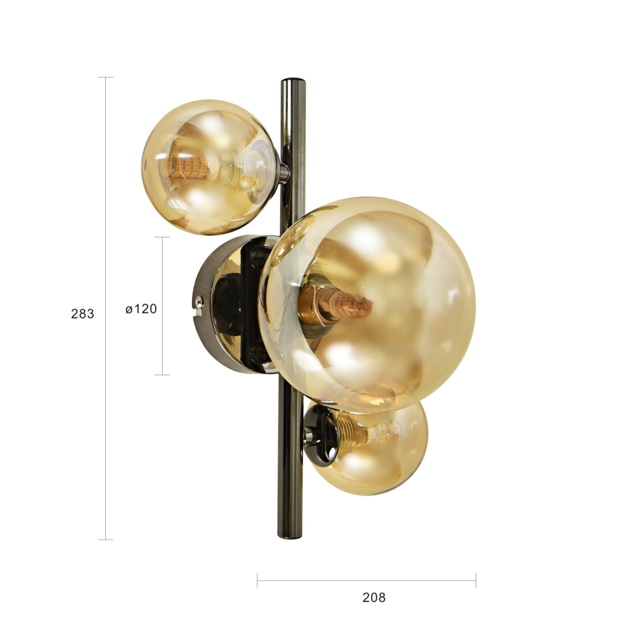 Brilagi - LED-Wandleuchte MILLA 3xG9/3W/230V glänzendes Chrom/golden