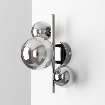 Brilagi - LED-Wandleuchte MILLA 3xG9/3W/230V glänzendes Chrom/rauchig