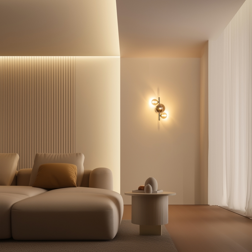 Brilagi - LED-Wandleuchte MILLA 3xG9/3W/230V glänzendes Chrom/rauchig