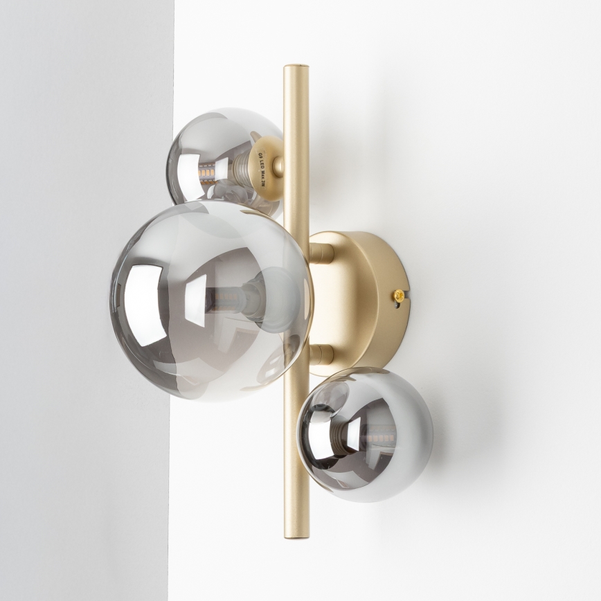 Brilagi - LED-Wandleuchte MILLA 3xG9/3W/230V golden/rauchig