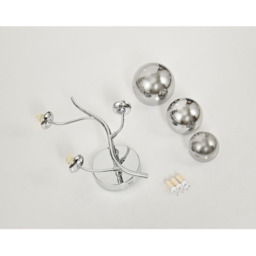 Brilagi - LED-Wandleuchte MISTEL 3xG9/3W/230V glänzendes Chrom/rauchig