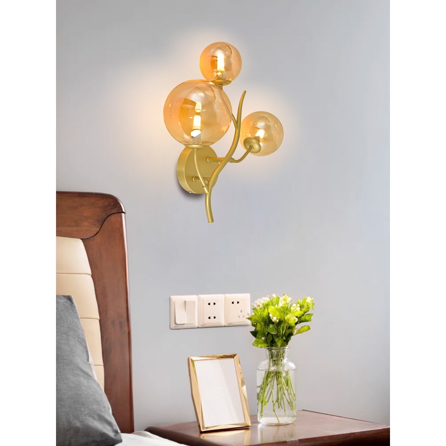 Brilagi - LED-Wandleuchte MISTEL 3xG9/3W/230V golden