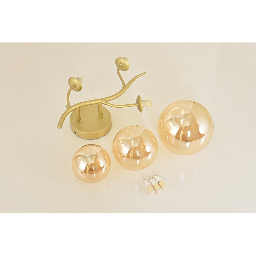 Brilagi - LED-Wandleuchte MISTEL 3xG9/3W/230V golden