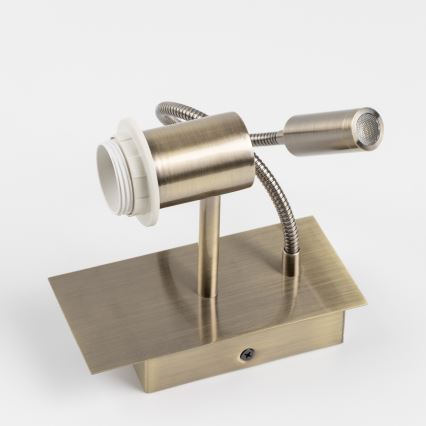 Brilagi - Flexible LED-Wandleuchte NUBILA 1xE27/25W/230V + LED/3W Messing/hellbraun