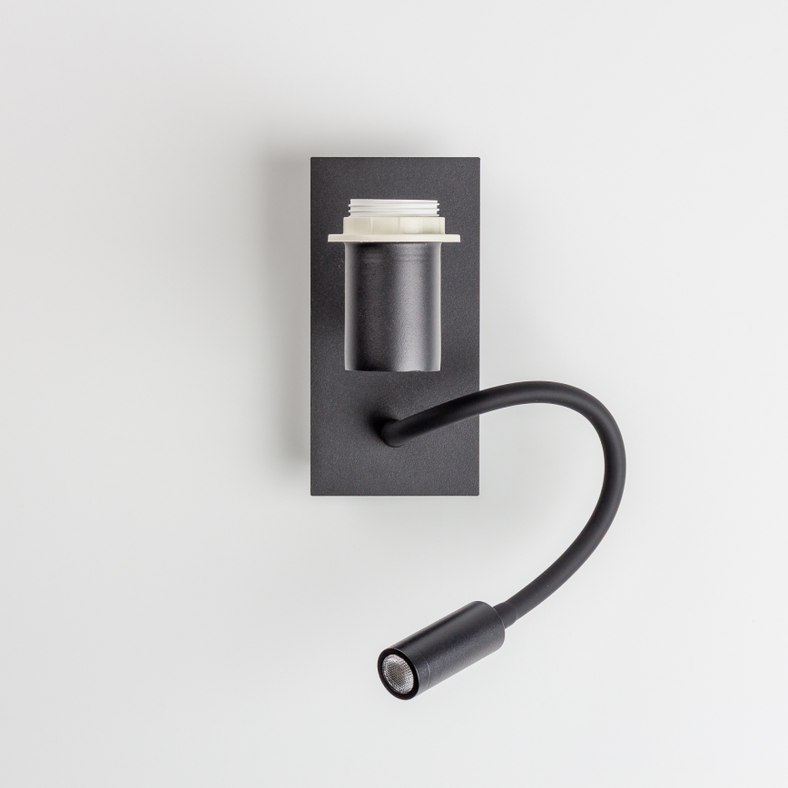 Brilagi - Flexible LED-Wandleuchte NUBILA 1xE27/25W/230V + LED/3W schwarz/hellbraun