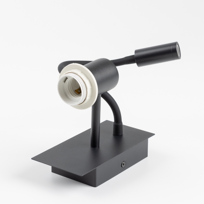 Brilagi - Flexible LED-Wandleuchte NUBILA 1xE27/25W/230V + LED/3W schwarz/hellbraun