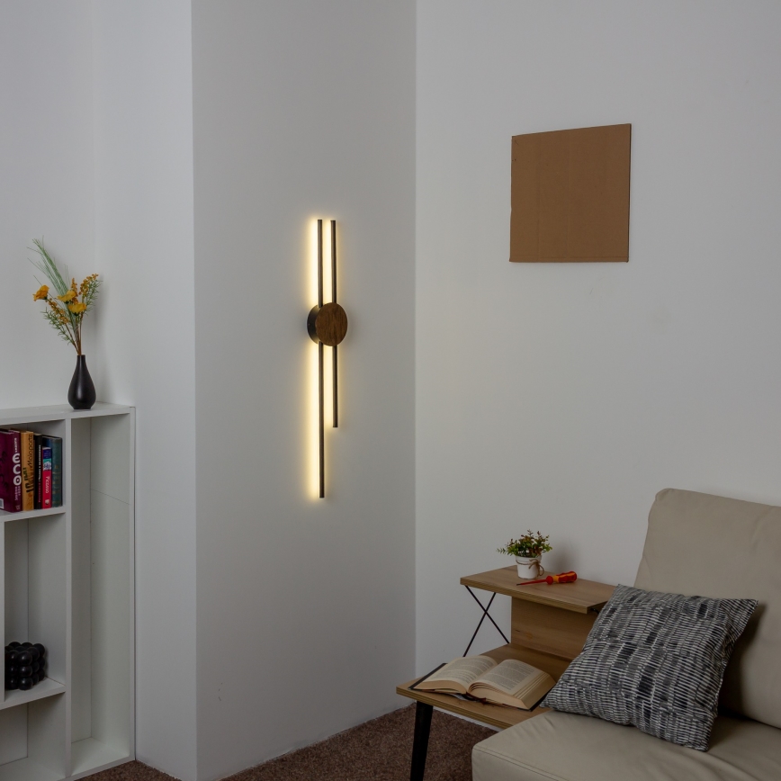 Brilagi - LED Wandleuchte WOODY COLLINE LED/15W/230V 80 cm Eiche Nussbaum