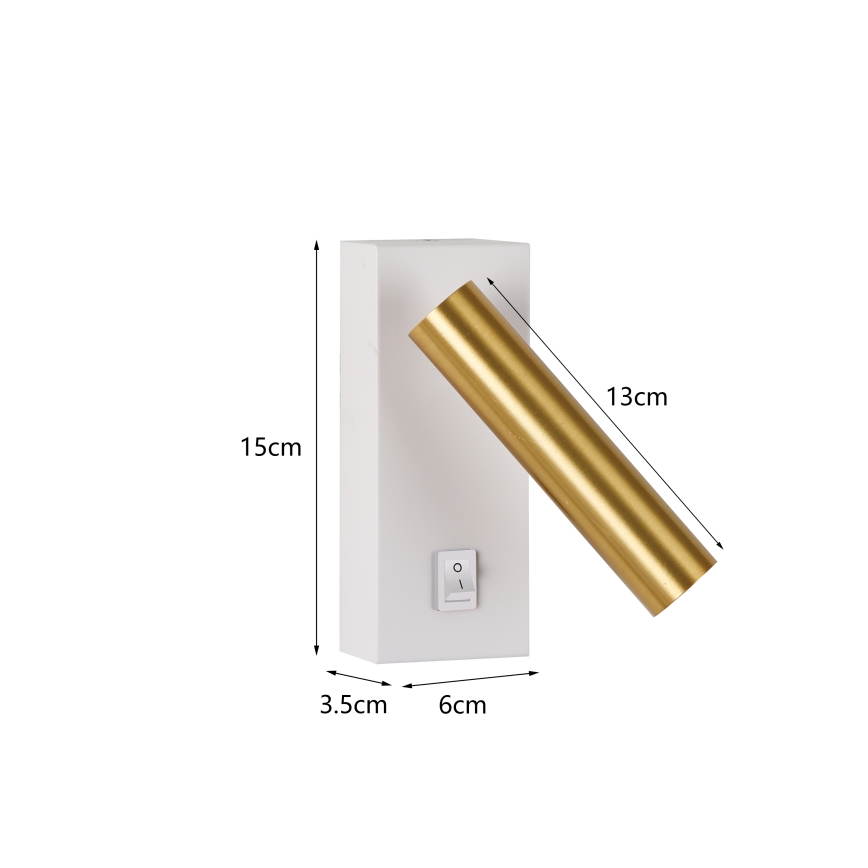 Brilagi - LED-Wandstrahler MAYA LED/3W/230V 4000K weiß/golden