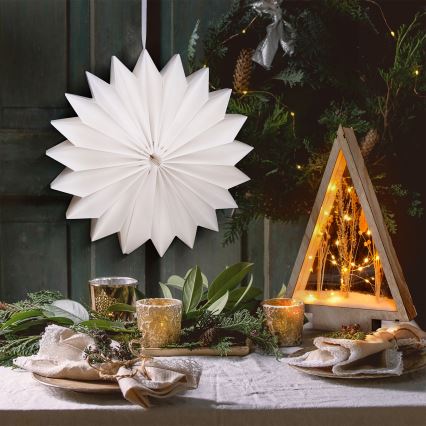 Brilagi - LED Weihnachtsdekoration LED/2xAA 32 cm Schneeflocke