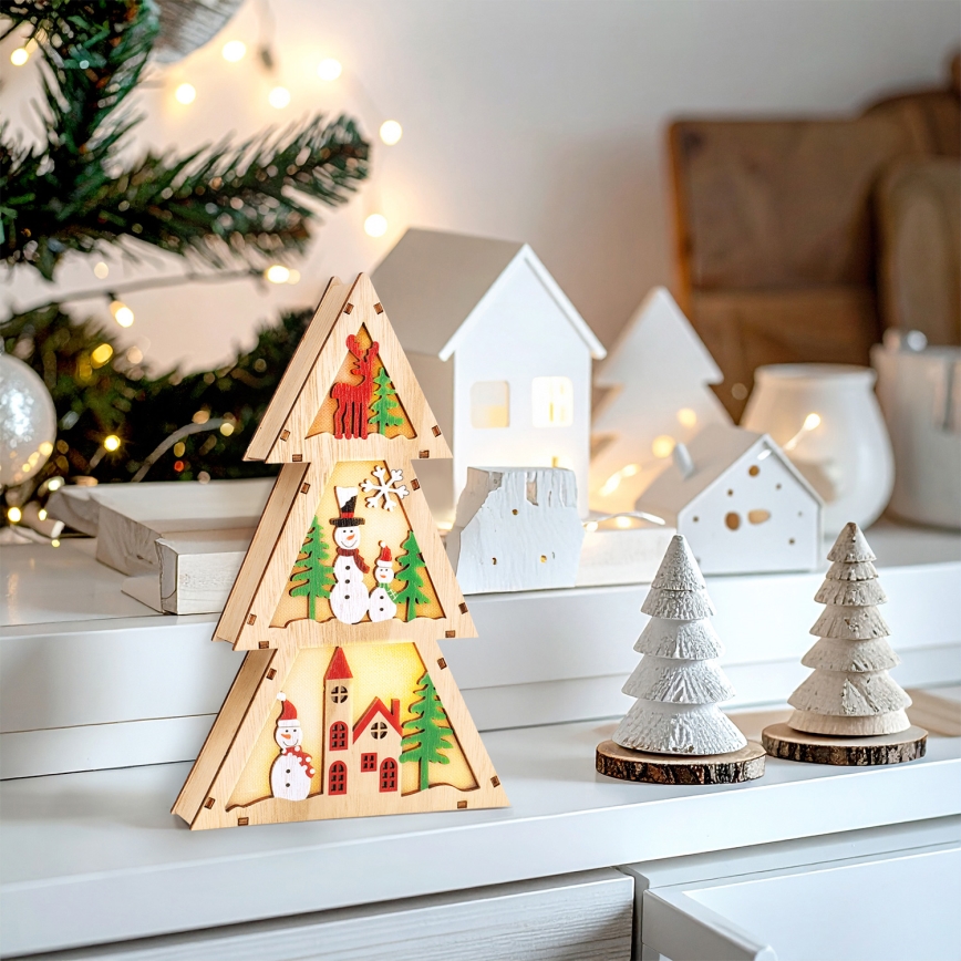 Brilagi - LED Weihnachtsdekoration LED/2xAA Tannenbaum