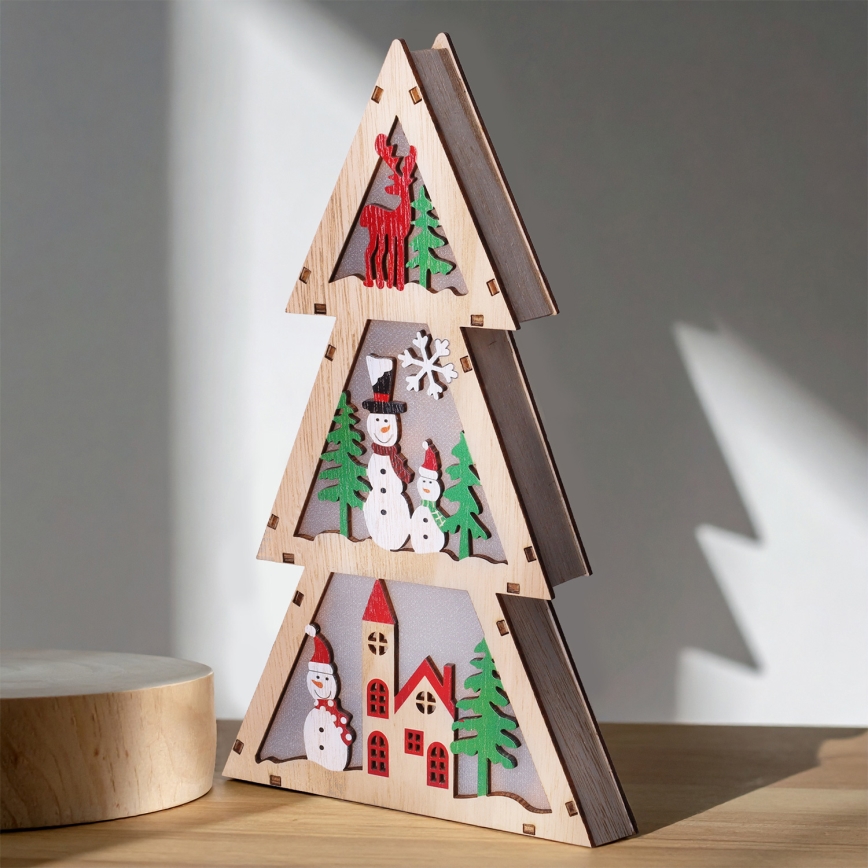 Brilagi - LED Weihnachtsdekoration LED/2xAA Tannenbaum