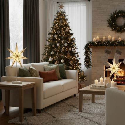 Brilagi - LED-Weihnachtsdekoration LED/3xAA 66x40 cm Stern